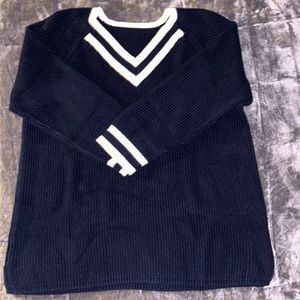 Navy Blue V-Neck Sweater - Women’s M/L